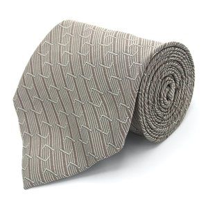 Kenneth Cole Silk Grey and Silver Foulard Neck Tie